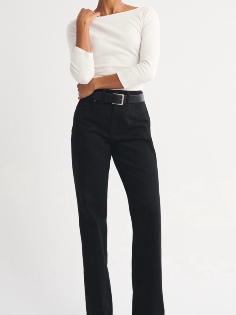 Abercrombie & Fitch Black Straight-Leg Women’s Jeans